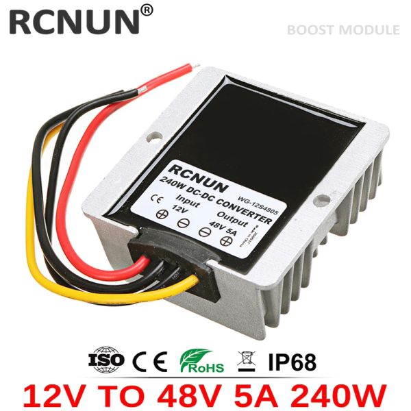 12V de haute qualité à 48V 3A 4A 5A Step Up DC DC CONVERTER 12 Volt en 48 Volt DC-DC Module Module étanche RCNUN CE ROHS