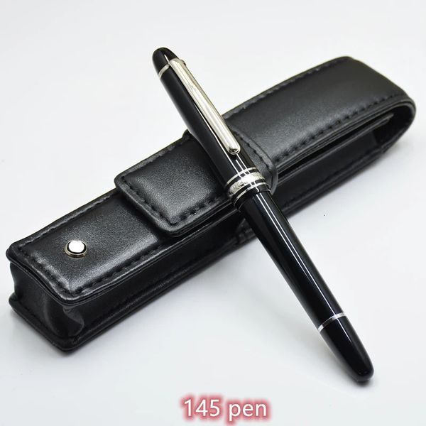 Haute qualité 145 noir Monte Roller stylo à bille fontaine bureau papeterie blance stylos classiques 240306