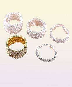 Hoge Kwaliteit 15 Rij Bruids Bruiloft Spiraal Bangle Armband Grote Kristal Strass Stretch Polsband Sieraden Accessoires f6072220