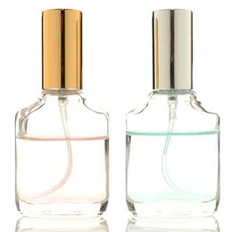 Hoge kwaliteit 15 ml transparante vierkante glazen fijne mistspuitflesflessen draagbare mini parfum verstuiver aromatherapie hydraterende vloeistof