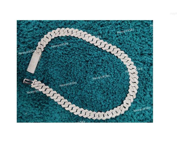 16 mm de haute qualité 20 pouces Miami D Couleur VVS Collier glacé de chaîne de liaison cubaine à la chaîne cubaine pour hommes