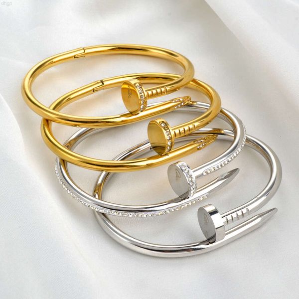 Bracelet plaqué or 18 carats pour femmes, haute qualité, argent, Style contracté, ornements en Zircon, Bijoux en Acier Inoxydable