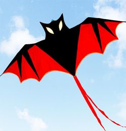 Hoge kwaliteit 18 M Red Bat Power Kite harsstaaf met handvat en lijn Goed vliegend speelgoed Kids2319913