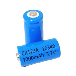 16340 1000 mAh batterij 3.7V lithiumbatterij, mi er kleine ventilatorbatterij kan worden gebruikt in heldere zaklamp enzovoort.