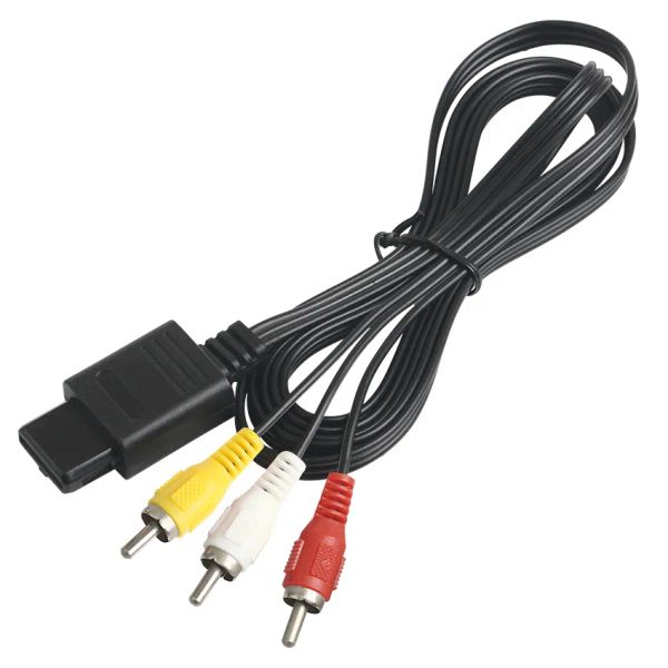 Câble de cordon vidéo AV TV RCA de haute qualité 18 m 6 pieds pour cube de jeu pour SNES GameCube pour Nintendo pour N64 64 câble de jeu 4227084 ZZ