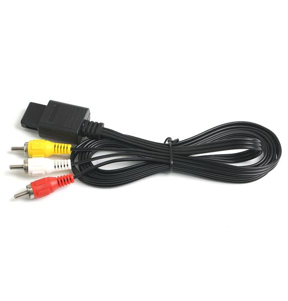 Cable de vídeo de alta calidad de 18m y 6 pies AV TV RCA para Game cubefor SNES GameCubefor Nintendo para N64 64 Game Cable8528303