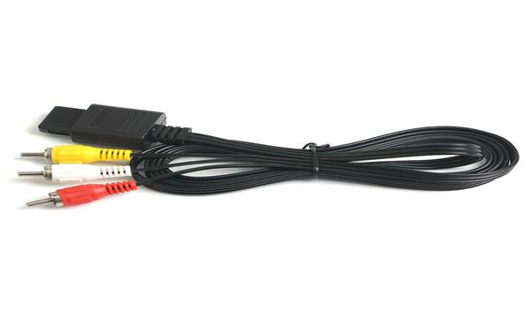 Cable de vídeo de alta calidad de 18m y 6 pies AV TV RCA para Game cubefor SNES GameCubefor Nintendo para N64 64 Game Cable6151909