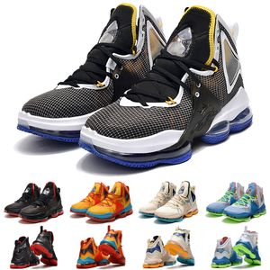 Hoge kwaliteit 19 Heren Basketbalschoenen 19s Bred Space Jam Uniform Hook Tune Squad Leopard Dutch Blue Lime Glow Heren Trainers Outdoor Sport Sneakers