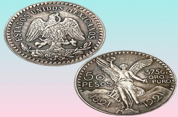 De haute qualité 1946 Mexico Gold 50 Peso Coin Gold 37373mm Arts Creative Creative Souveniture Commémorative Coins 18211921 MEXCANOS 501100027