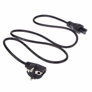 Alta calidad 1M EU 3 Prong 2 Pin AC Laptop Cable adaptador de cable de alimentación Negro