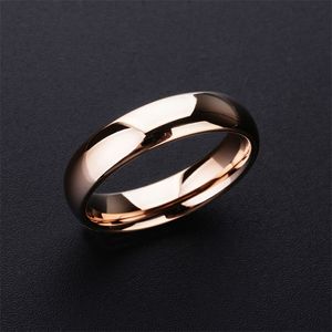 Hoge Kwaliteit 1 stks Rose Gold Tone Tungsten Trouwringen 2/3/4 / 6 / 8mm Breedte Koepelband voor Man en Vrouw 211217