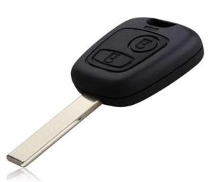 Boutons de haute qualité 2 Boutons Shell Key Remote pour Peugeot 307 Clés de voiture Blanche de couverture de clé avec rainure D052610616