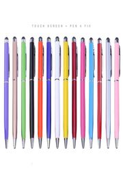 Hoge kwaliteit 2 in 1 Stylus Touch Pen Kleurrijke Crystal Capacitieve Touch Pen voor ipad iPhone HTC Samsung2582682