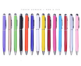 Hoge kwaliteit 2 in 1 Stylus Touch Pen Kleurrijke Crystal Capacitieve Touch Pen voor ipad iPhone HTC Samsung1040041