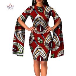 Haute qualité 2019 robes afrique pour femmes Bazin Riche manches longues afrique vêtements Dashik mode robes de soirée élégantes WY2600