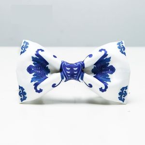 Hoge kwaliteit 2020 ontwerpers merk mode strikje stropdassen voor mannen Chinese stijl witte blauwe bowknot cravat luxe bruiloft bowies