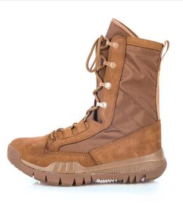 Haute qualité 2020 Nouvelles bottes d'armée pour hommes chaussures tactiques chaussures désert de randonnée extérieure bottes en cuir enthousiastes militaires chaussures de combat2587493