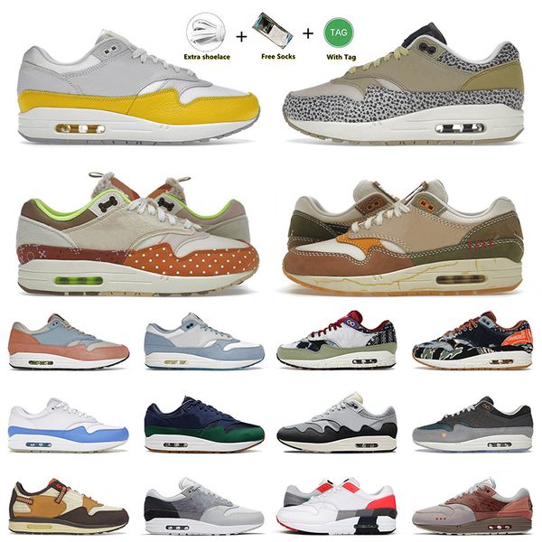 nike air max 1 airmax 87 Chaussures de sport de course de haute qualité 2022 Clot Kiss Of Death Baroque Brown Wheat Amsterdam University Blue Trainers Sneakers