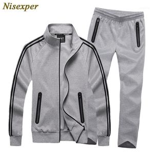 Hoogwaardige 2021 Tracksuit Men Sporting Hooded Brand-Claxing Casual Track Suite Mens Jacket+Pant Sweat Big Size 8xl1