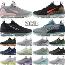 2021S FK Zapatillas de running para hombre Mujer Fly Designer Leopard Wolf Grey Pink Glaze Oreo Triple Black Game Royal Anthracite Outdoor Sneakers Tamaño 36-45