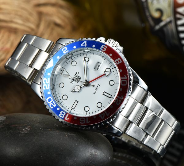 Haute qualité 2022 Mode Sports Jeunes hommes SEI Marque Montres de luxe Montre à quartz à quatre broches Calendrier d'affichage avec style minimaliste259s