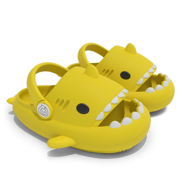 summer kids sandals slides children slippers buckle designer fashion lovely cartoon shark External collision prevention slide free shipping shoes