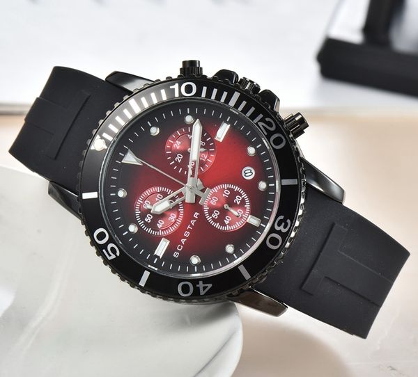 Haute Qualité 2023 Sports Jeunes Hommes montres de luxe Tous Cadran Travail montre à quartz 1853 Top marque de luxe Mode Bracelet en Caoutchouc Affichage Calendrier avec un style minimali st