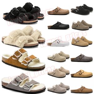 Hoge kwaliteit 2024 Bostons Klompen Sandalen Birkin Stock Arizonas Mannen Dames Slippers Bont Slides slippers Platform trainers sneakers Loafers shearling suede eur 35-45