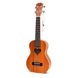 Gratis verzending hoge kwaliteit 21 inch ukelele soprano vier snaren Hawaiiaanse mini gitaar ukulele akoestische gitaar hart patroon guitarra chitarra