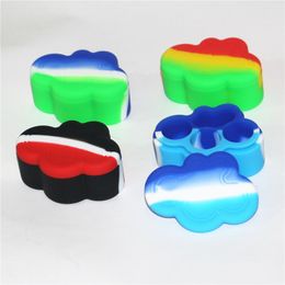 Haute Qualité 22 ml Forme De Nuage Silicone Bocaux Silicone Dab Conteneur boîte antiadhésive pot de stockage de cire support d'huile DHL