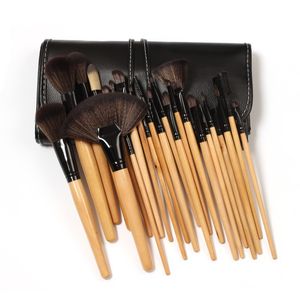 Hoge kwaliteit 24pcs professionele make-upborstels make-up cosmetische borstel set kit tool met detailhandel zachte zaak