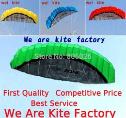 Hoge Kwaliteit 250 Cm Dual Lijn 4 Kleuren Parafoil Stunt Kite Hele Parachute Sport Strand Outdor Gemakkelijk Te Vliegen5369083