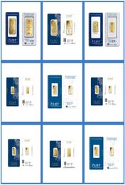25G5G10G10G1Oz 24K Gold Gold Gol Bar Barboard Package scellé avec collection de numéro de série indépendante Busine3816704