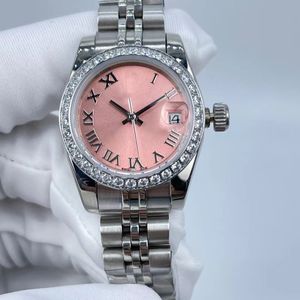 Dameshorloge Volautomatische mechanische horloges 28 mm 26 mm roestvrijstalen band Diamanten horloge Waterdicht ontwerp Montre de luxe Horloges Cadeau