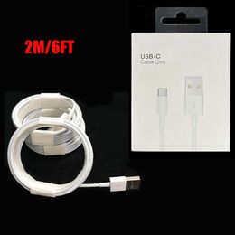Hoge kwaliteit 2m 6ft 1m 3ft USB A Type C Kabels Snel oplaadsnoeren Snelle telefoonladerkabel kabel voor iPhone 7 8 x 11 12 13 en Samsung Android smartphones
