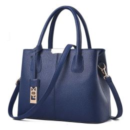 2PCS 2PCS Set Top Quality Femmes Leather Handbag Designer Lady Clutch Purse Retro Shoulder 0008