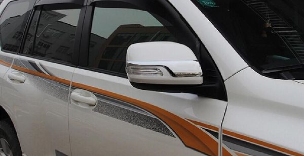 bar garniture décoration miroir porte de la voiture 2pcs de haute qualité, garniture de garde avec le logo pour rétrovision TOYOTA Land Cruiser Prado 2700 4000 2014-2017