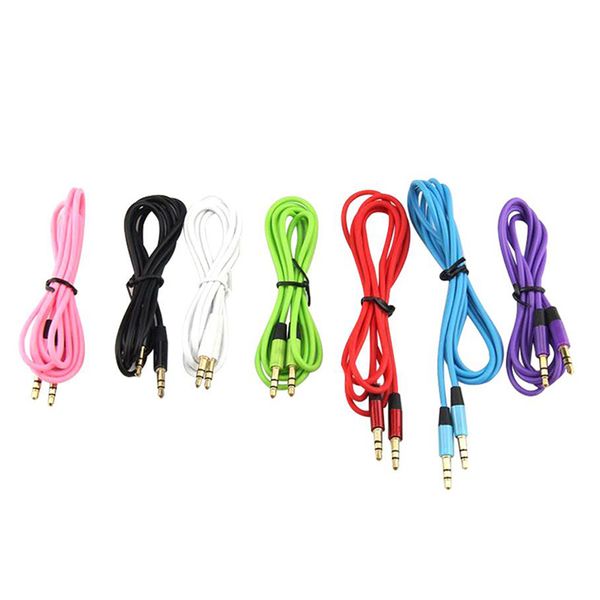 Câble audio de haute qualité de 3.5mm, câble d'extension Aux de voiture de 120cm pour mp3 pour téléphone coloré en stock coloré