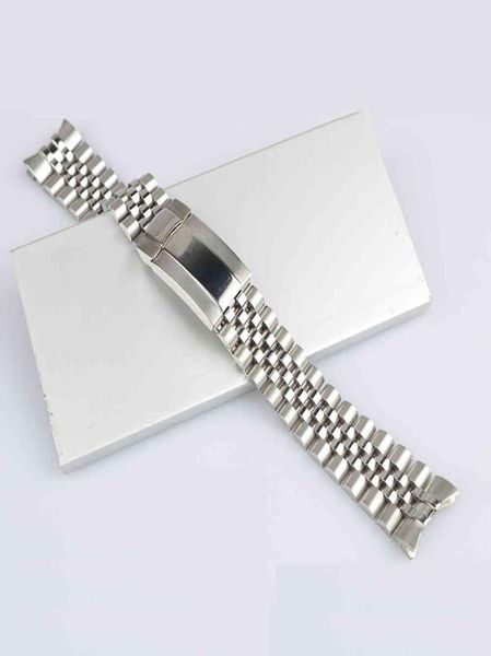 Bracelet à vis à vis solide de haute qualité Bracelet de bande de montre avec fermoir en argent de 20 mm pour Master II7086698