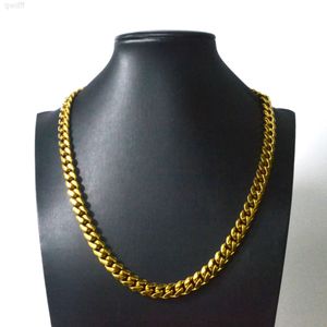 Alta qualidade 316l aço inoxidável 18k banhado a ouro mulher homens finos Miami Cuban Hip Hop Link Chain