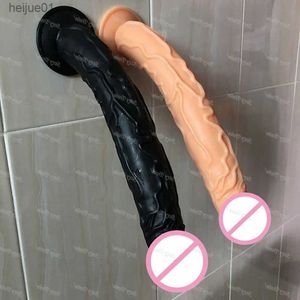 alta calidad 35 * 5 CM Big Dildo con ventosa Super Soft Silicone Horse Dildo Juguetes sexuales para mujeres Adultos Pene enorme Productos sexuales L230518