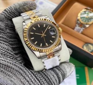 Hoogwaardige 36 mm casual heren dames horloge mechanische automatische datum saffier damesjurk horloges roestvrijstalen armband waterp7807908