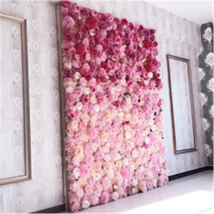 Panneaux muraux de fleurs 3D de haute qualité, avec orchidées artificielles, arrangements de roses en arrière-plan pour mariage