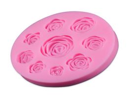 Hoogwaardige 3D Silicone 8 Mine Roses Craft Fondant Diy Chocolate Mold Cake Decoration Candy Soap Mold Baking Tools4984610