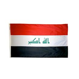 Hoge Kwaliteit 3x5FT National Irak Vlag 100D Polyester Banner Afdrukken 3 'X5' 150x90cm Hanging Reclame Gebruik, Drop Shipping