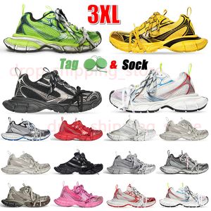 Haute Qualité 3xl Baskets Chaussures De Luxe Designer 3XL Lacets Supplémentaires Détail Réfléchissant Nylon Imprimé Tess.s. Baskets de tennis en cuir Gomma, baskets d'extérieur, jogging 36-45