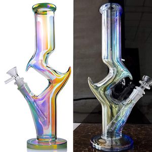 12 inch Hookah Glow in the Dark Lumious Baker Glass Water Bongs DAB Rigs Bubbler 18.8 mm Downstam 14.4 Vrouwelijke Kom