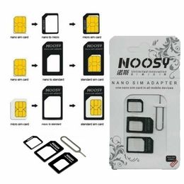 NOOSY Nano 4 en 1 convertisseur adaptateur téléphone portable accessoires de carte Sim pour tous les appareils mobiles
