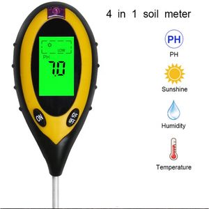 Hoogwaardige 4-in-1 grondtester tuin levert vochttemperatuurlicht en pH voor huizentuin gazon boerderij gebruik bevorderen planten gezonde groei huishoudelijke artikelen