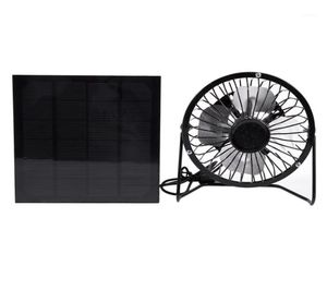 Hoogwaardige 4 inch koelventilatieventilator USB Solar Powered Panel Iron Fan voor Home Office Outdoor Travel Fishing1565537777